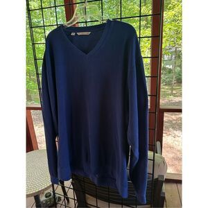 Cutter & Buck Men’s Blue V-Neck LS V Neck‎ Lakemont Tri-Blend Sweater XXL
